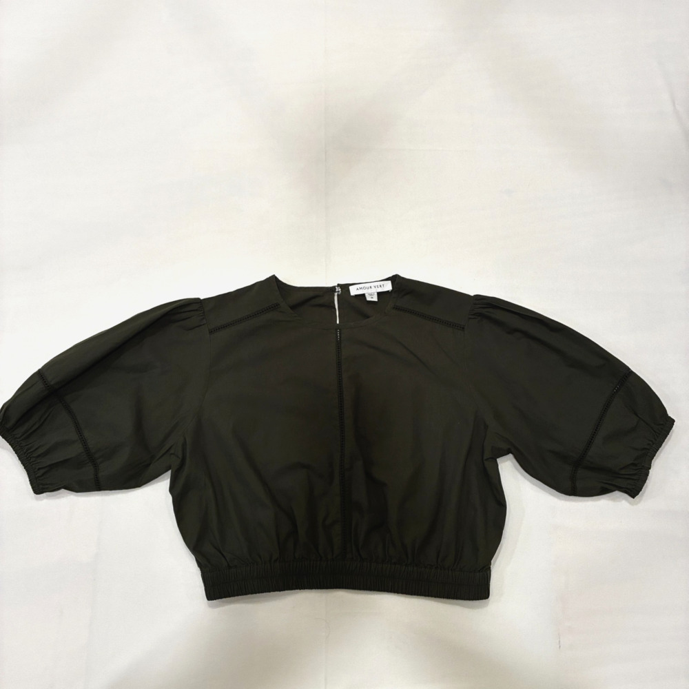 AMOUR VERT Women's Top/Blouse Size M Military Green Color
